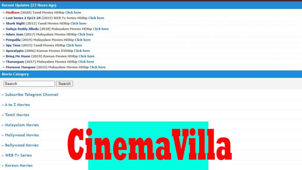 Cinemavilla - Download Tamil, Telugu, Malayalam Movies for Free